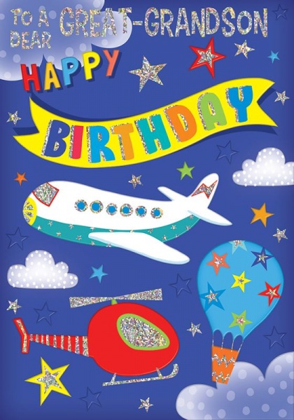 Air Transport Great Grandson Birthday Card