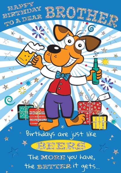 Beers Brother Birthday Card