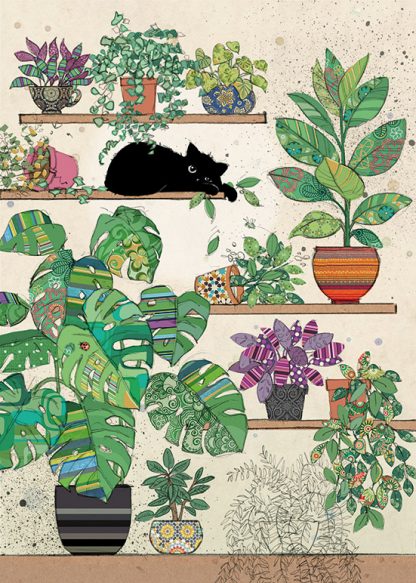 Plants Kitty Greeting Card