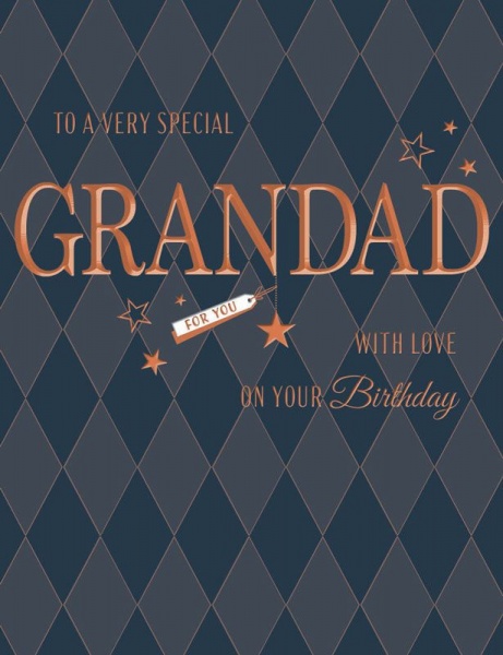 Stars Grandad Birthday Card