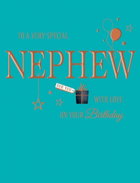 Balloons Nephew Birthday Card