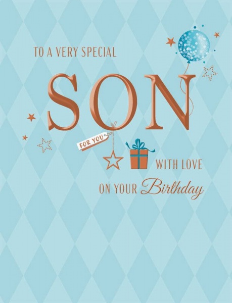 Balloon Son Birthday Card