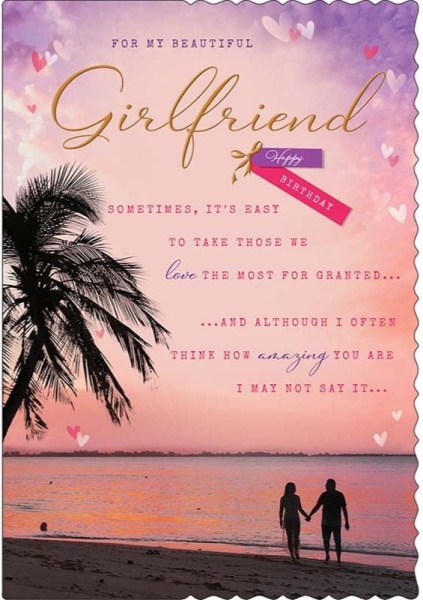 Palm Beach Girlfriend Birthday Card