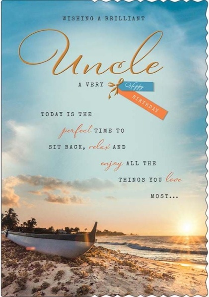 Beach Sunset Uncle Birthday Card