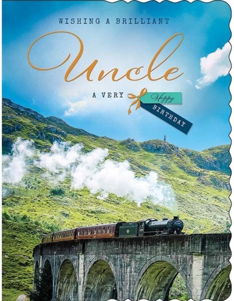 Steam Train Uncle Birthday Card