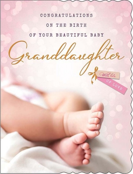 Baby Toes New Baby Grand-Daughter Card