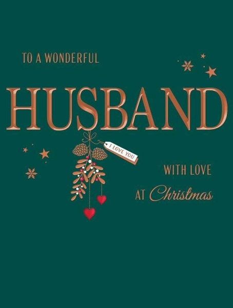 Mistletoe Husband Christmas Card