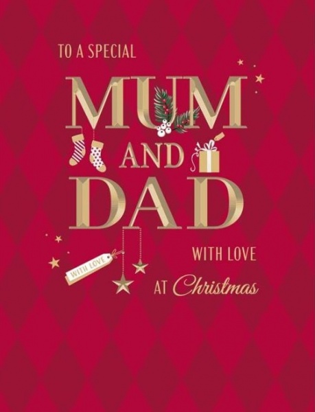 Present Mum & Dad Christmas Card