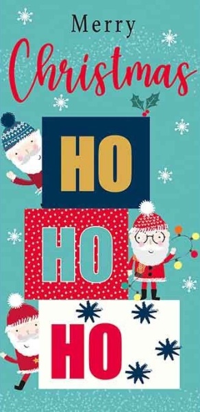 Ho Ho Ho Christmas Money Wallet Card