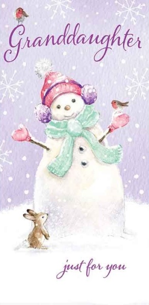 Snowman Grand-Daughter Christmas Money Wallet Card