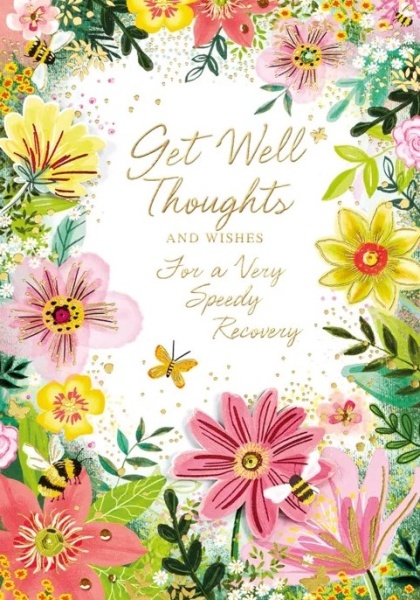 Flowers Get Well Card