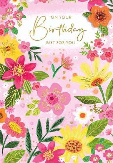 Flowers Birthday Card