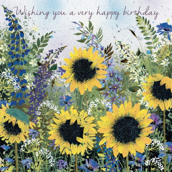 Sunflower Burst Birthday Card