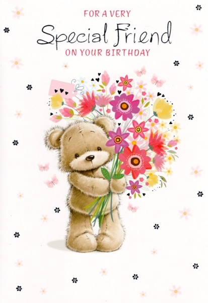 Flowers Friend Birthday Card