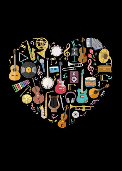 Music Heart Greeting Card