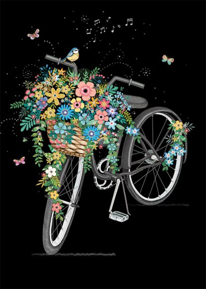 Flower Bike Greeting Card