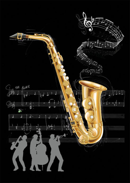 Saxophone Greeting Card