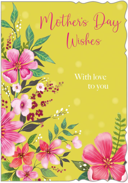 Pink Flowers Mother's Day Card