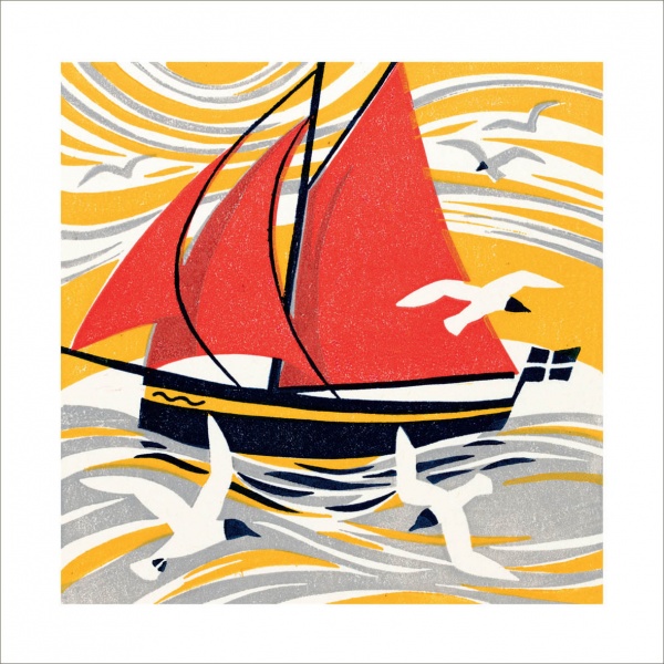 Seagulls And Sails Greeting Card