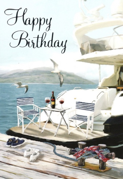 Yacht Birthday Card