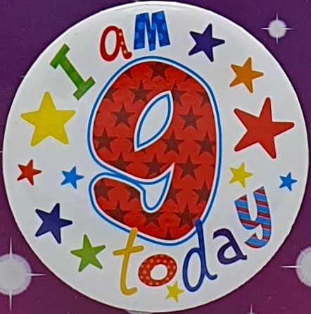 Stars 9th Birthday Badge