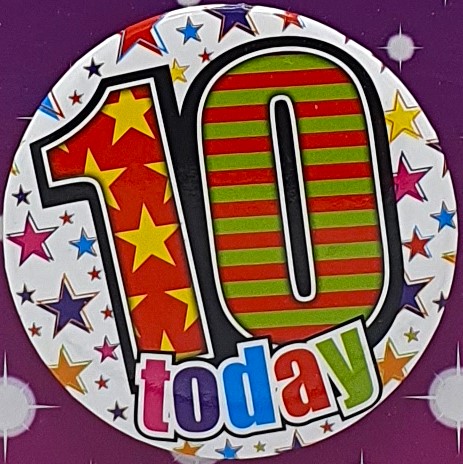 Stars 10th Birthday Badge