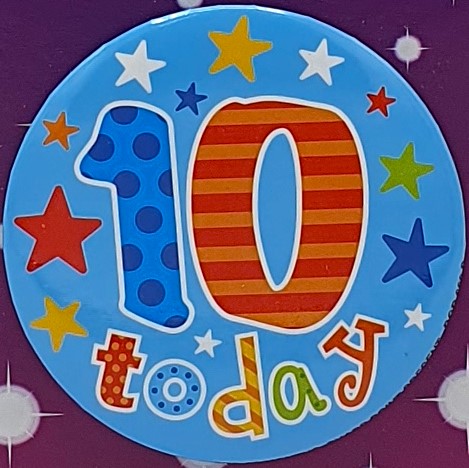Blue Stars 10th Birthday Badge