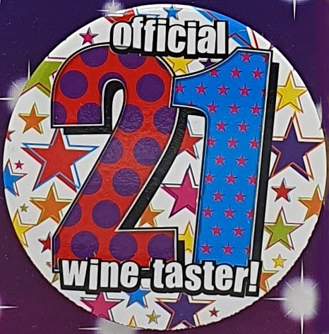 Stars Official Wine Taster 21st Birthday Badge