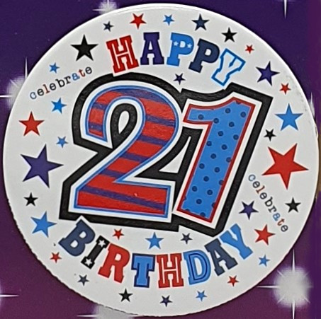 Celebrate 21st Birthday Badge