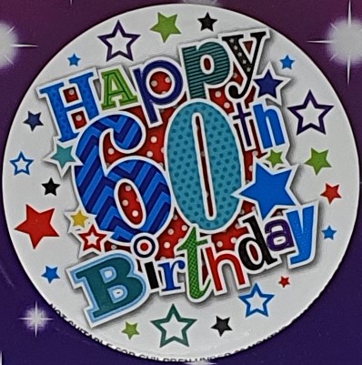 Stars 60th Birthday Badge