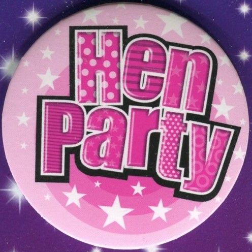 Pink Hen Party Badge