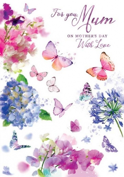 Butterflies & Blossoms Mum Mother's Day Card