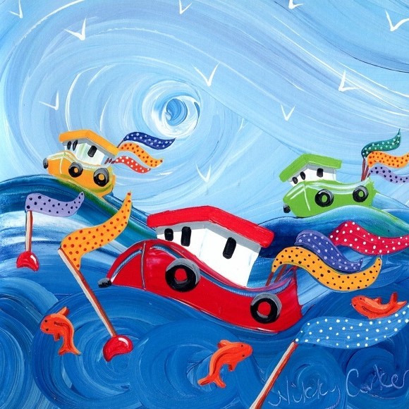 Dancing Through The Waves Greeting Card