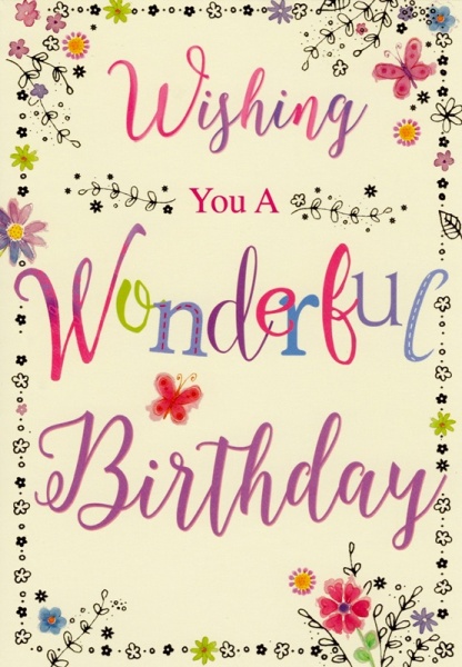 Wishing You A Wonderful Birthday Birthday Card