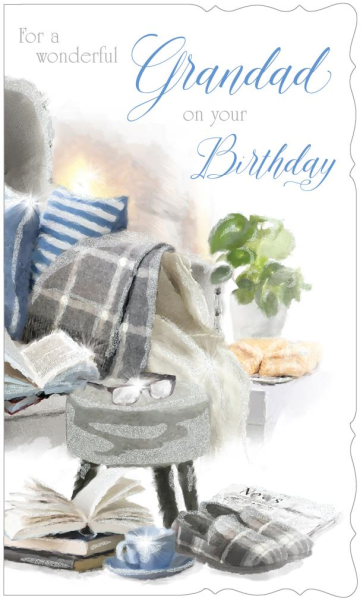 Reading Chair Grandad Birthday Card