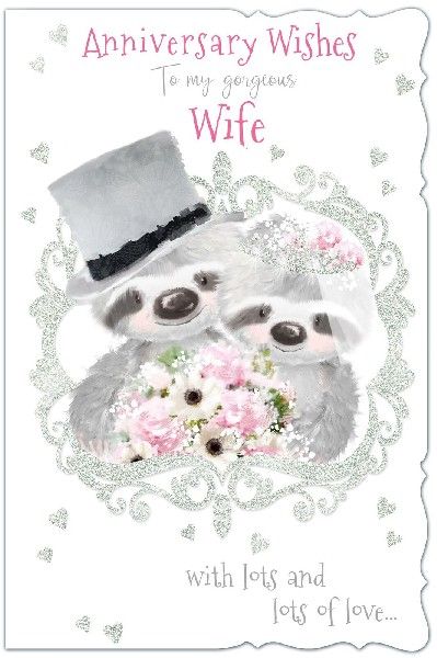Badgers Wife Anniversary Card