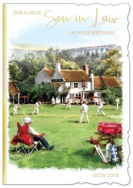 Cricket Son In Law Birthday Card