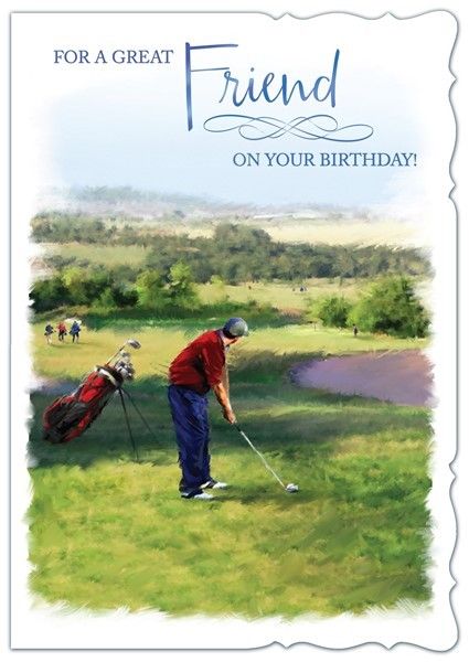 Golf Friend Birthday Card