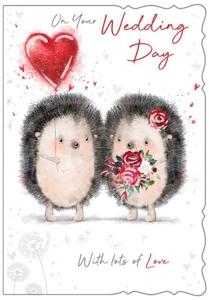 Hedgehogs Wedding Card