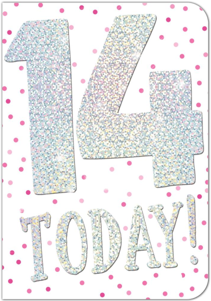 Dots 14th Birthday Card