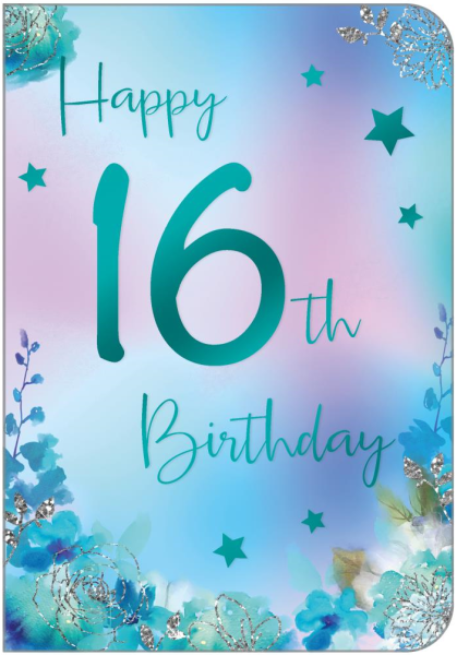 Flowers 16th Birthday Card