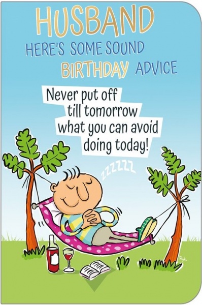 Sound Birthday Advice Husband Birthday Card