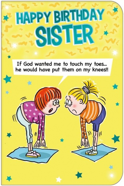 Knees & Toes Sister Birthday Card