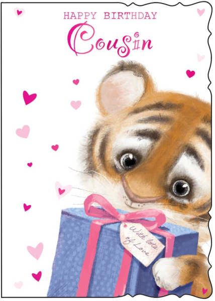 Tiger Cousin Birthday Card