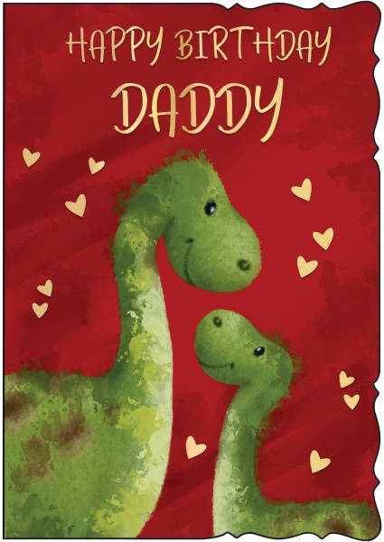 Dinosaurs Daddy Birthday Card