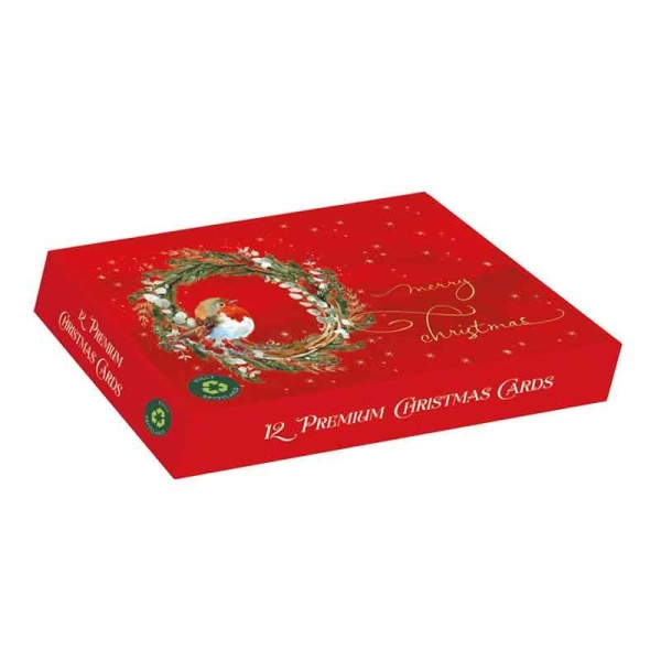 Red Red Robin Christmas Cards Pack Of 12