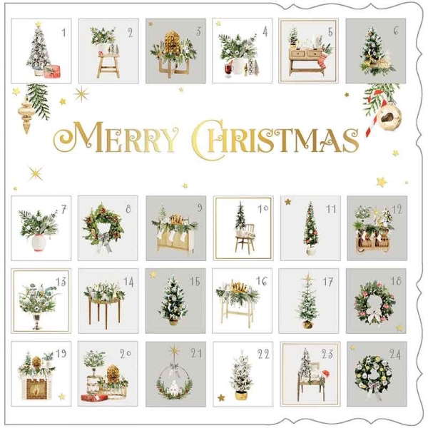 Christmas Advent Christmas Cards Pack Of 12