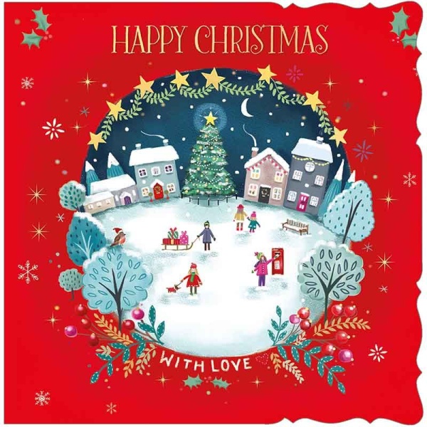 Christmas Village Christmas Cards Pack Of 12