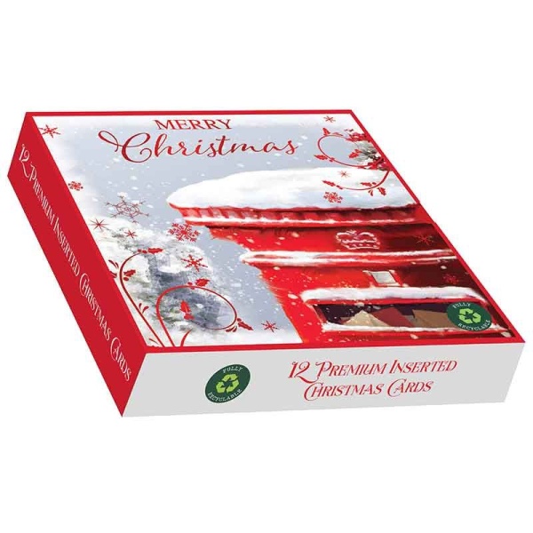 Christmas Post Christmas Cards Pack Of 12