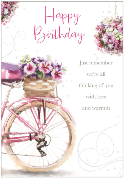 Flower Bicycle Birthday Card